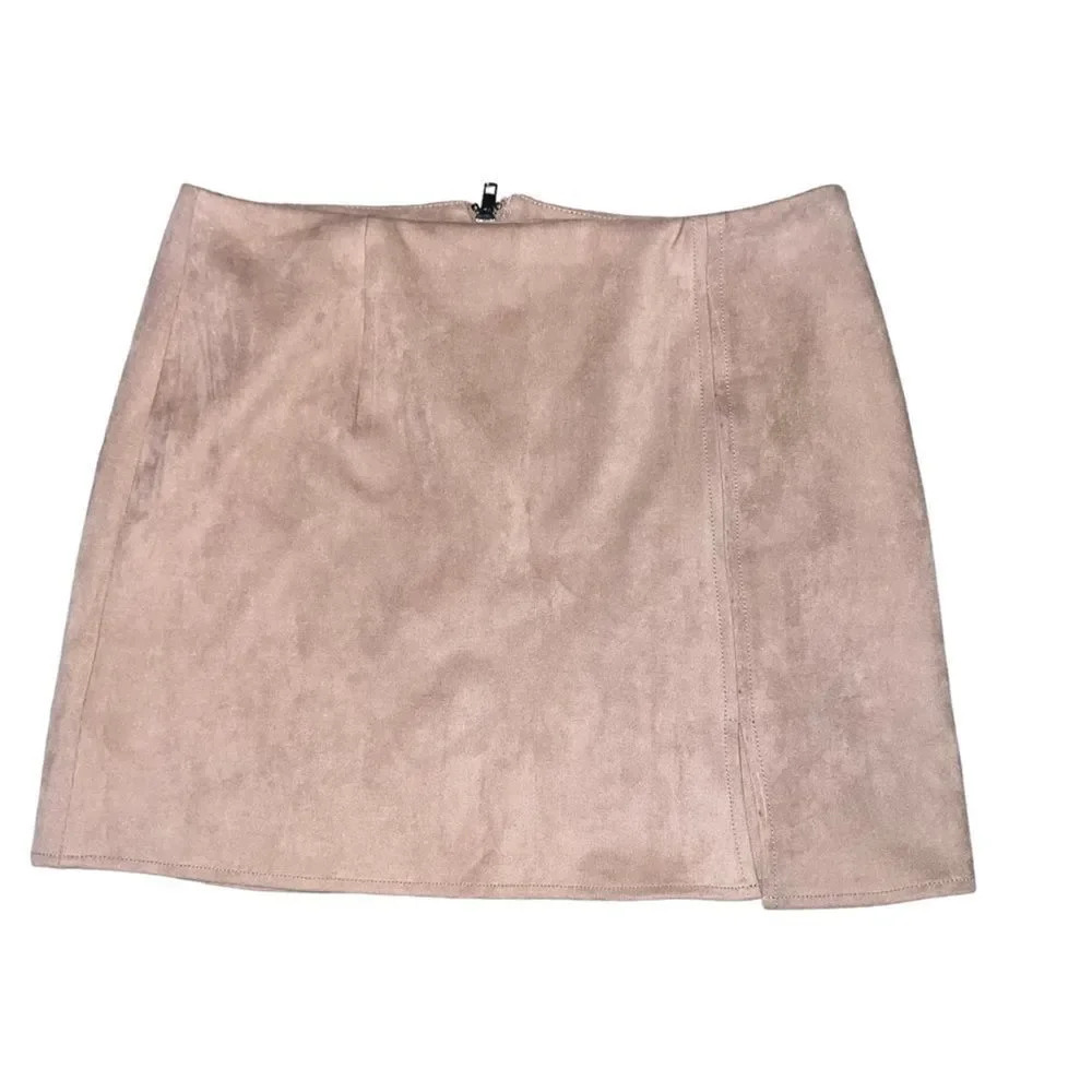 NWT Fab'rik‎ Mocha Suede Skirt Size Small